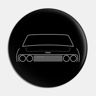 Jensen Interceptor classic car outline graphic (white) Pin