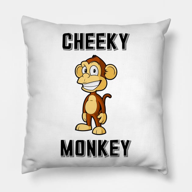 Cheeky Monkey Pillow by NotoriousMedia