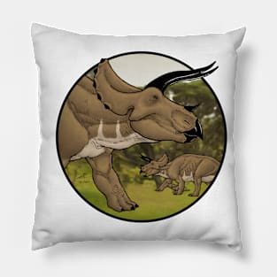 Three-horned face Pillow