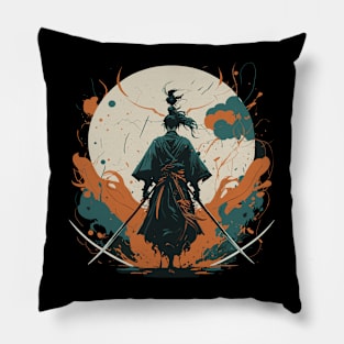 Moonlit Warrior Pillow