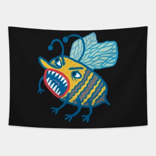 Bee Angry Buzzing - A Playful Design for Bee Lovers Tapestry