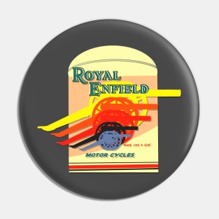 Retro Royal Enfield Motorcycles Design by MotorManiac Pin