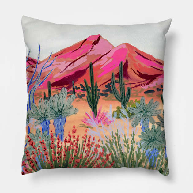 Bright desert Pillow by Sarah Gesek Studio