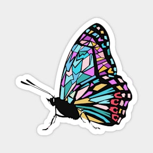 Badass Mosaic Butterfly Character Magnet