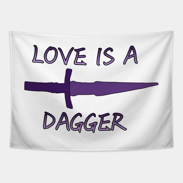 love is a dagger Tapestry by sara-fanarts