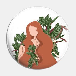 Plant lady abstract illustration 5 Pin