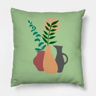 Boho Pots and Leaves Pillow