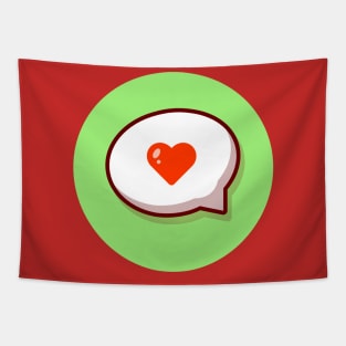 Speech Bubble Love Cartoon Vector Icon Illustration (3) Tapestry