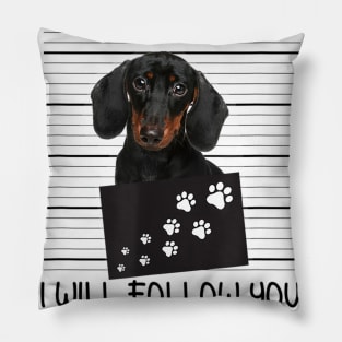 Personal Stalker Dachshund Dog Pillow