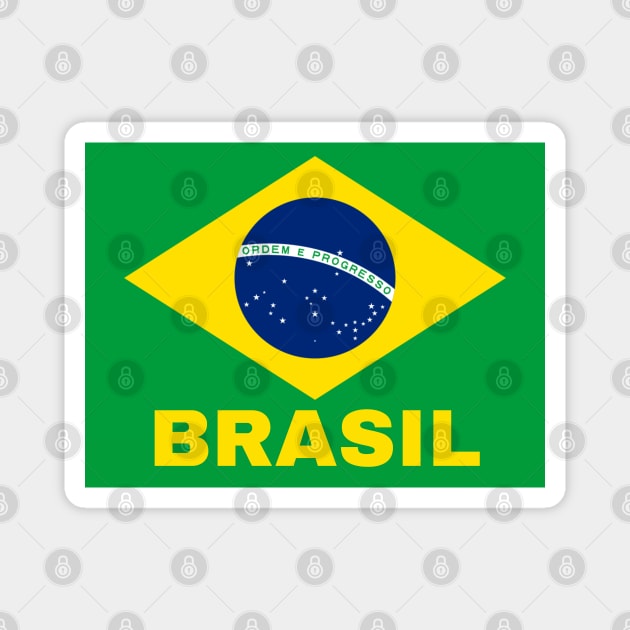 Brasil in Brazilian Flag Magnet by aybe7elf