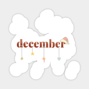 December Lettering Magnet