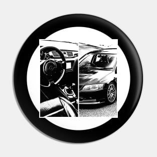 MITSUBISHI LANCER EVO IX Black 'N White 5 (Black Version) Pin