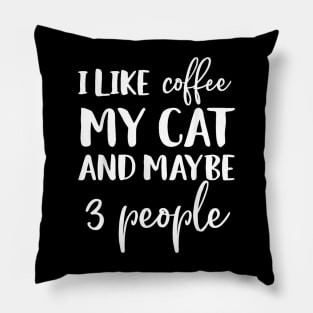 Funny Cat And Coffee Lover Pillow