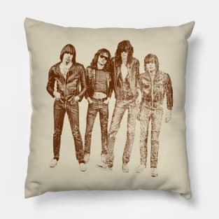 Ramones - Retro Vintage Sketches Pillow