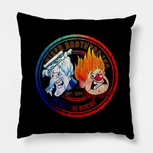 Miser Brothers \\ Christmas Heating and Cooling Retro Pillow