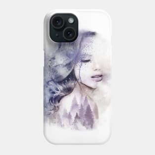 misty forest woman Phone Case