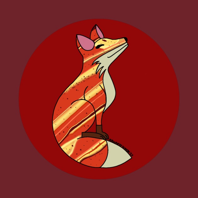 Happy Fox - Red Jasper by A Rickety Ninja