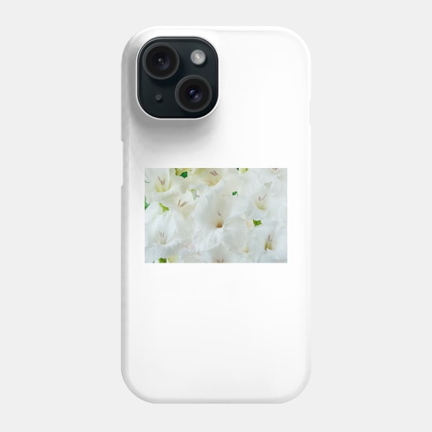 Gladiolus  'White Friendship' Phone Case by chrisburrows