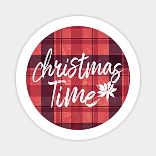 Christmas Time Plaid Magnet