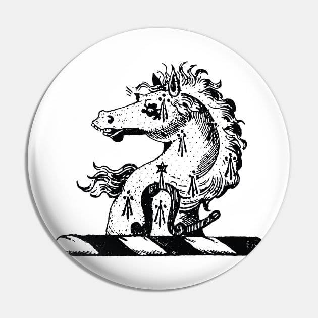 horse coat of arms, vintage design Coat Of Arms Horse Pin TeePublic