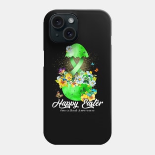 Happy Easter Mental Health Green Ribbon Awareness Phone Case