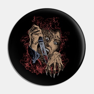 Dark art Girl and Knife Pin