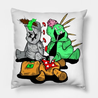 Three Voodoo Dolls Pillow