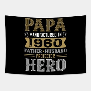 60th Birthday Gift Papa 1960 Father Husband Protector Hero Tapestry