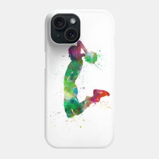 Basketball player in watercolor Phone Case