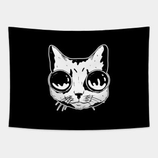 Cat with goggles Tapestry