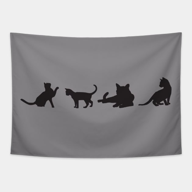 Le petit chat noir Tapestry by Le Petit Chat Noir 