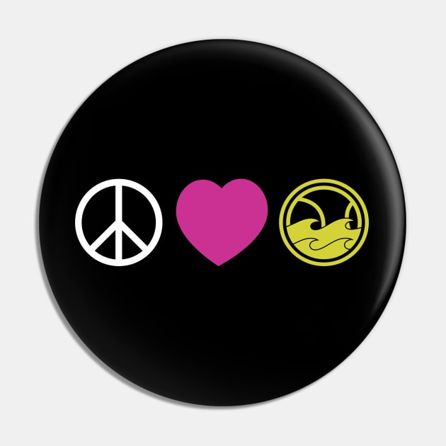 Peace Love Tennis by CoVA Tennis Pin by CoVA Tennis