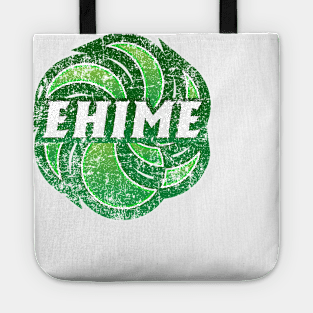 Ehime Prefecture Japanese Symbol Distressed Tote