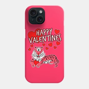 Happy Valentines Day 2022 Tiger Animal Lover Phone Case