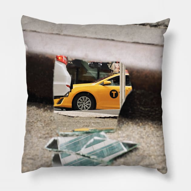 New York Yellow Taxi Pillow by igjustin