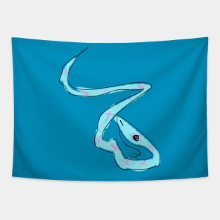 Blue Sketchy Snake Tapestry