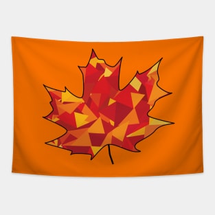 Geometric Maple Leaf Tapestry