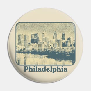 Philly Pride / Philadelphia Retro Style Design Pin