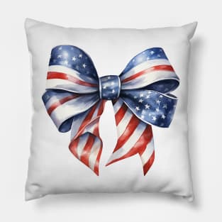 4th of July Ribbon #2 Pillow