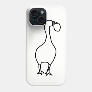 Goose Steals Easter Egg Minimal Line Drawing Phone Case