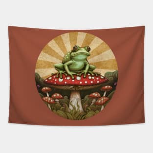 Frog on a Toadstool Tapestry