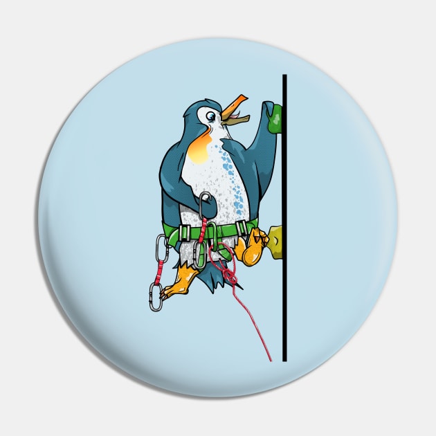 Penguin Rock climbing Pin by mailboxdisco