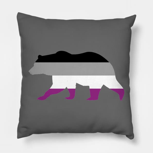 Pride Animal- Asexual Bear Pillow by HeckHound