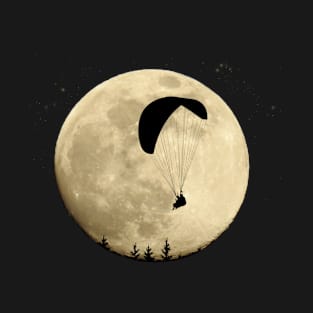 Paragliding moon Paragliding under a full moon T-Shirt