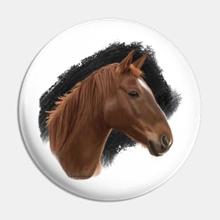 Horse against black Pin