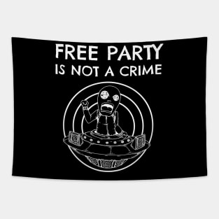 TEKNO FREE PARTY IS NOT A CRIME RAVE ALIEN Tapestry