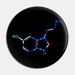 Psychedelic Serotonin Molecule Pin