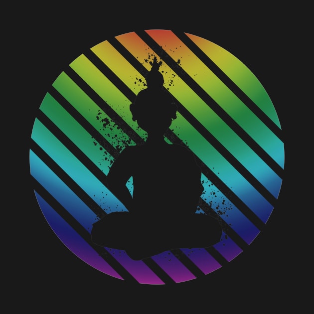 Buddha Meditation Rainbow Circle by ZeichenbloQ