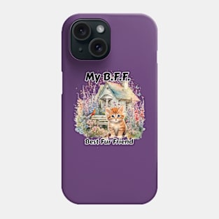 My B.F.F. Orange Striped Kitten Phone Case