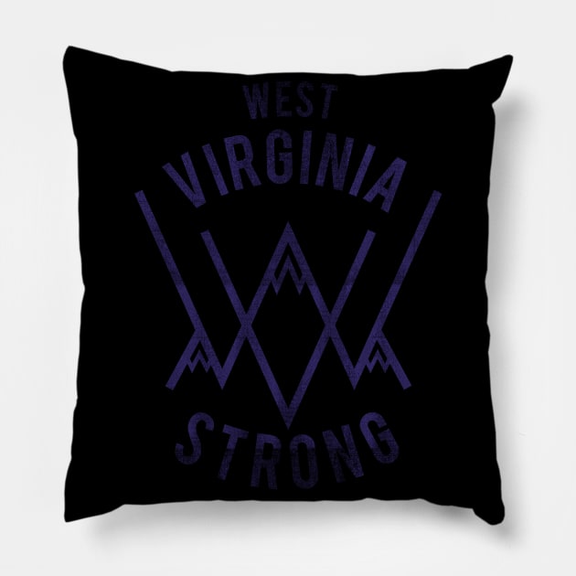 west virginia strong purple Pillow by MustGoon